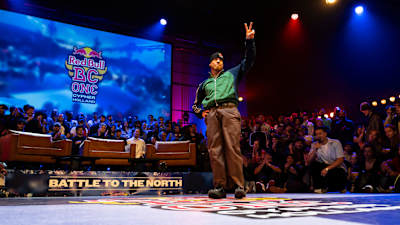 Viervoudig wereldkampioen Menno van Gorp laat tijdens een showcase ronde zijn skills zien