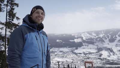 Portrait of freeskier PK Hunder