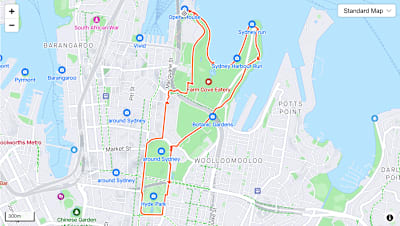 Sydney Running Routes Botanic Gardens