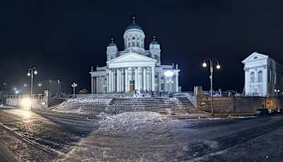 Eero Ettala rides the steps of the Helsinki Cathedral during shooting for Helsinki Transitions
