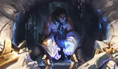 Artwork of Sylas from League of Legends.
