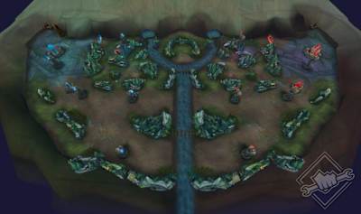 The map is split into two zones