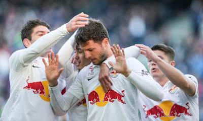 Bundesliga, Red Bull Salzburg vs SK Sturm Graz. Image shows the rejoicing of Jonathan Soriano Casas (RBS), Takumi Minamino (RBS) and Marco Djuricin (RBS).