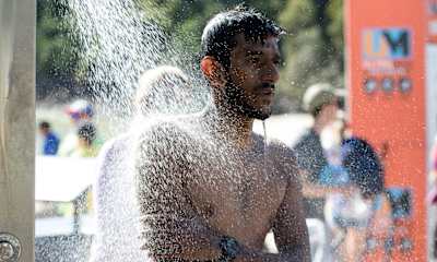 Shubham Kajale taking a shower