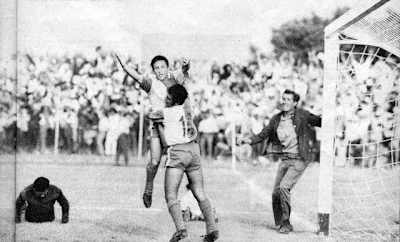Gol de Juan Pelayo Ayala ante San Luis de Quillota, año 1968.