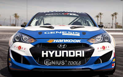 Studio photo of the Hyundai Genesis Coupe for the 2017 Formula Drift.