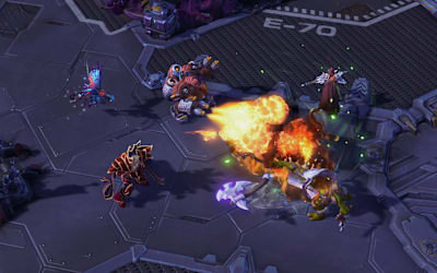 Blaze uses his basic attacks to clear a path.