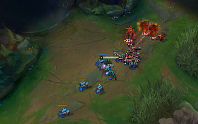 A player farming in League of Legends.