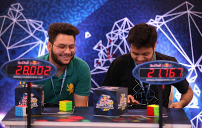 Participants compare their timings at the New Delhi qualifier