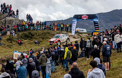 Stars like Hayden Paddon flew high when the ERC last visited Fafe in 2023