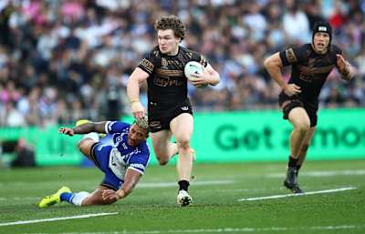 Liam Martin makes a break into open ground