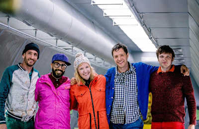 OK Go with fellow "Upside Down & Inside Out" director Trish Sie