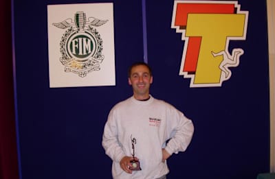 Bonetti con uno dei numerosi Mercurio Alati vinti