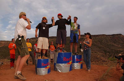 Pódio do Red Bull Rampage 2001