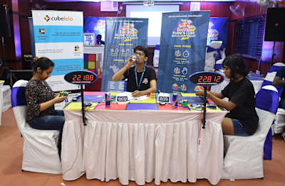 Competitors face each other at the Kolkata qualifier