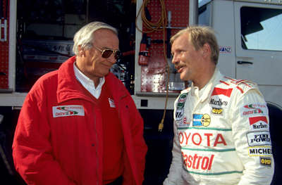 Kankkunen with Toyota team boss Ove Andersson