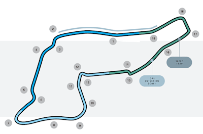 La mappa del circuito di Imola