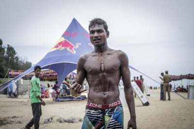 Fisherman surfer Dharini. Fisherman surfer Dharini.