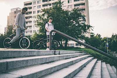 AK and Greg eyeing up a rail.