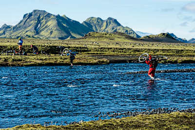Wading in ankle-deep