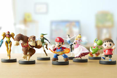 Nintendo character amiibo figures.