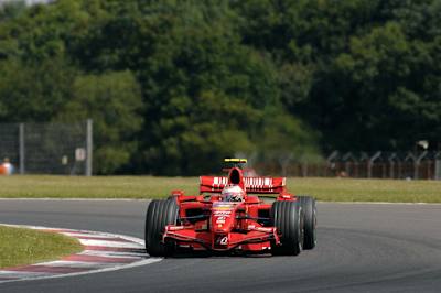 Kimi Räikkönen, champion du monde avec sa Ferrari en 2007.