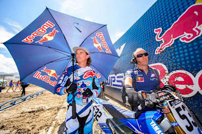 Gagne taking his gate at Miller Motorsports Park Gagne taking his gate at Miller Motorsports Park