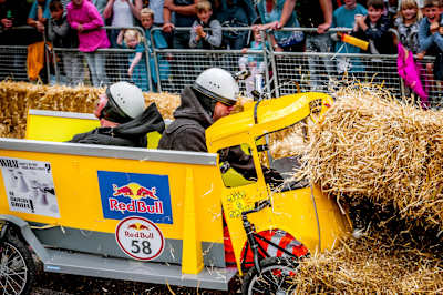A Red Bull Soapbox Race London crash