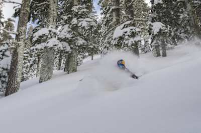 LaPlante rips into Alpine Meadows on North Lake.