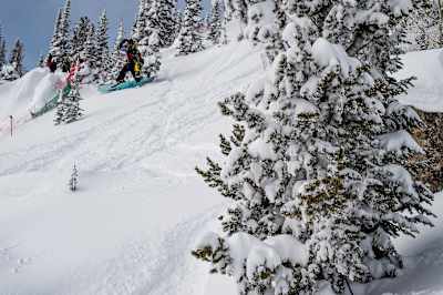 Elena Hight puts in a run on the Red Bull Natural Selection test event course in Jackson Hole, WY, USA on 27 January, 2020.