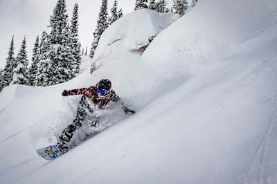 Robin Van Gyn puts in a run on the Red Bull Natural Selection test event course in Jackson Hole, WY, USA on 27 January, 2020.