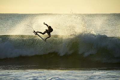 John John Florence hucks at bells in 2015.