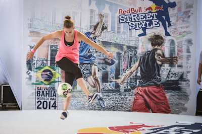 Melody Donchet from France competes during the Red Bull Street Style World Final 2014 in Salvador, Brazil on November 16th, 2014.