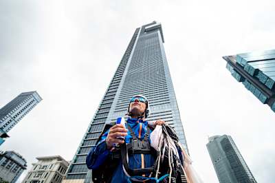 Frederic Fugen Jumping Off the Tallest Building in the Southern Hemisphere