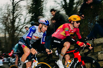 Gianni Vermeersch riders of Red Bull – BORA – hansgrohe during 81st Omloop Nieuwsblad in Belgium on Feb 28, 2026.
