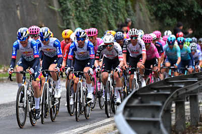 Red Bull - BORA - hansgrohe in the peloton at Milano-Torino 2026