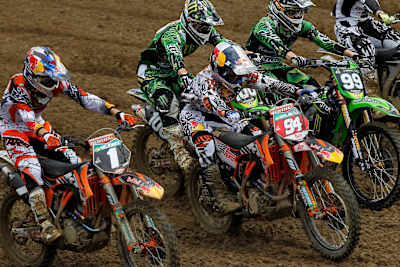 Ken Roczen in action at the FIM Motocross World Championship in Glen Helen, USA on May 15th, 2011