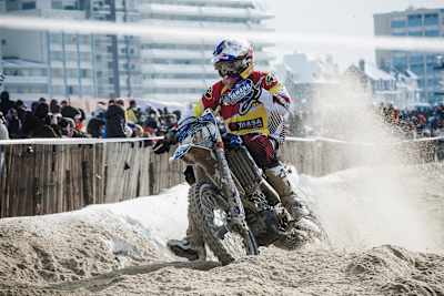 Thomas Pages navigates the Enduropale track Thomas Pages navigates the Enduropale track