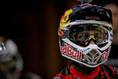 James Stewart nimmt teil am AMA Supercross Championship 2012 in St. Louis, USA am 3. Februar 2012