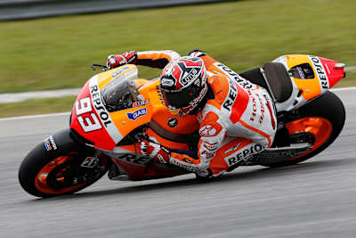 Marc Márquez prend ses marques sur sa Honda Marc Márquez prend ses marques sur sa Honda