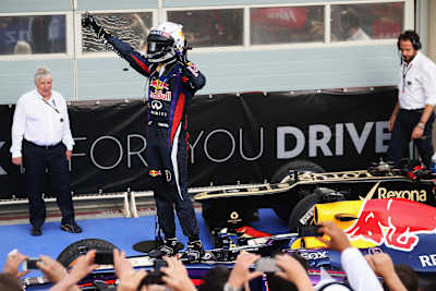 Víťazný Vettel