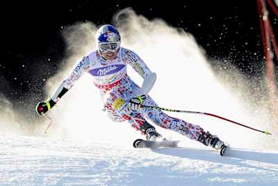 Lindsey Vonn auf vereister Piste