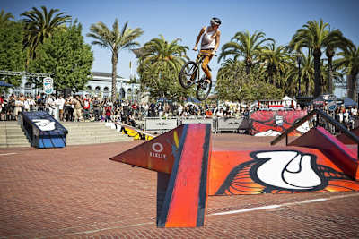 Fixed gear cyclist Matt Reyes at Red Bull Ride + Style 2013