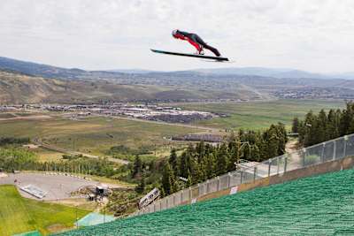 Sarah Hendrickson training at Park City, Utah