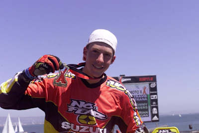 A youthful Travis Pastrana with his X Games gold