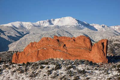 Pikes Peak, in Colorado. Pikes Peak, in Colorado.