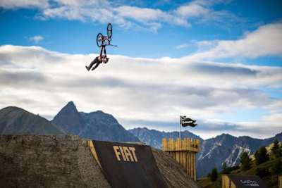 Simon Godziek performs during FIAT 9 Knights in Livigno, Italy.