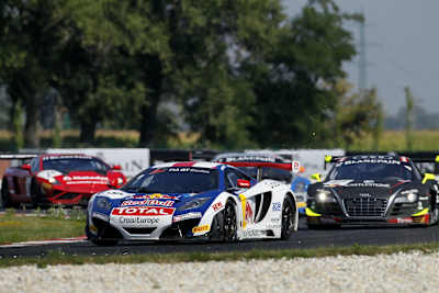 Sébastien Loeb competing in the FIA GT Series in Slovakia.