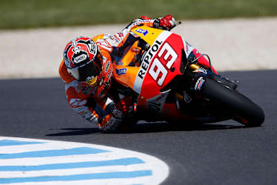 Marc Márquez on his Repsol Honda at Phillip Island