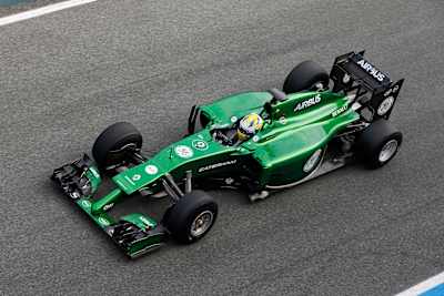 The 2014 Caterham CT05 Formula One car